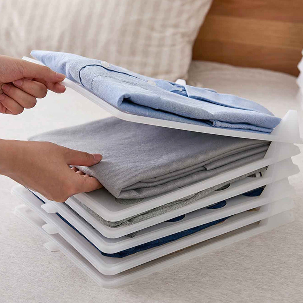Versatile cloth organizer for compact and accessible garment arrangement.