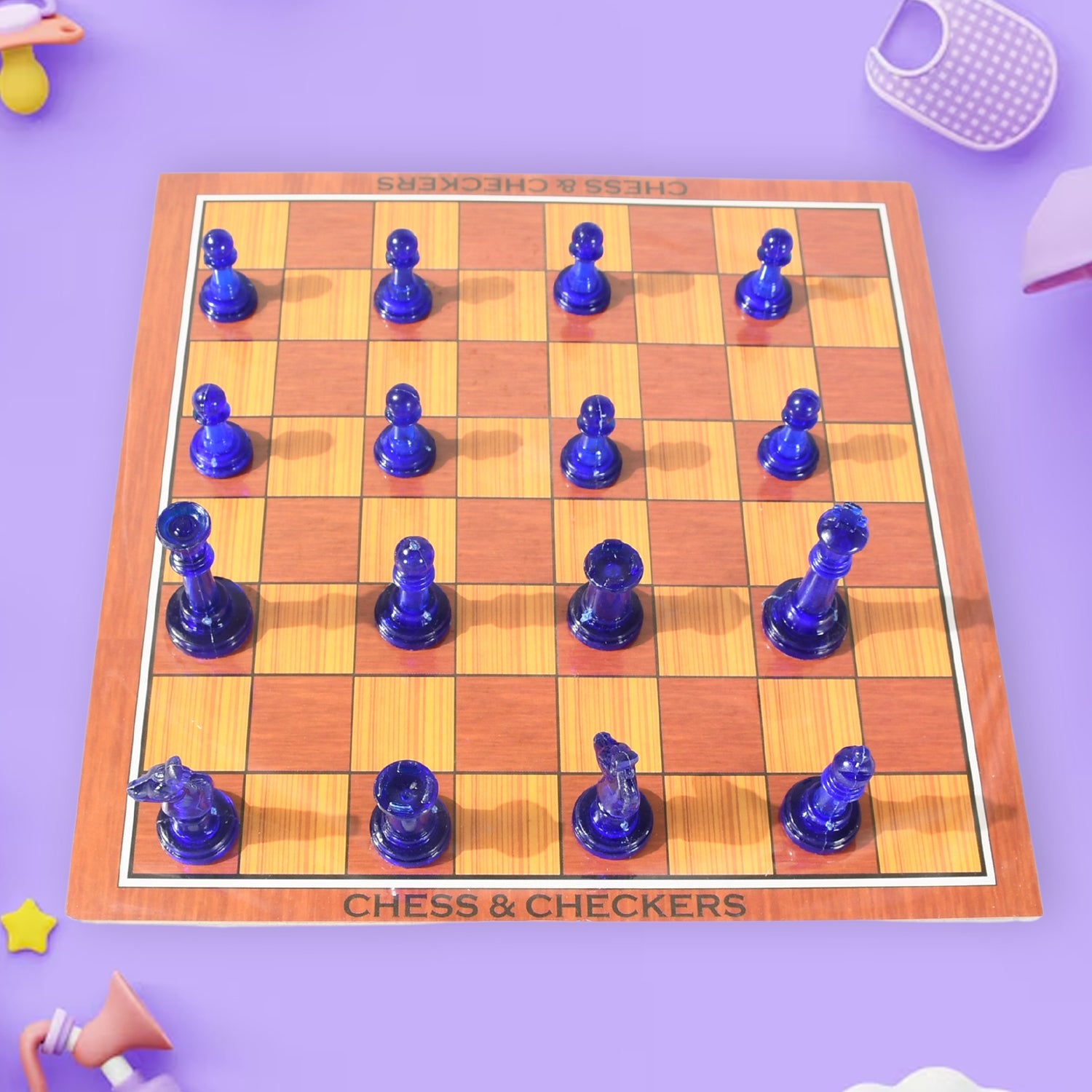 Children happily playing a game from the 13-in-1 family board game set.