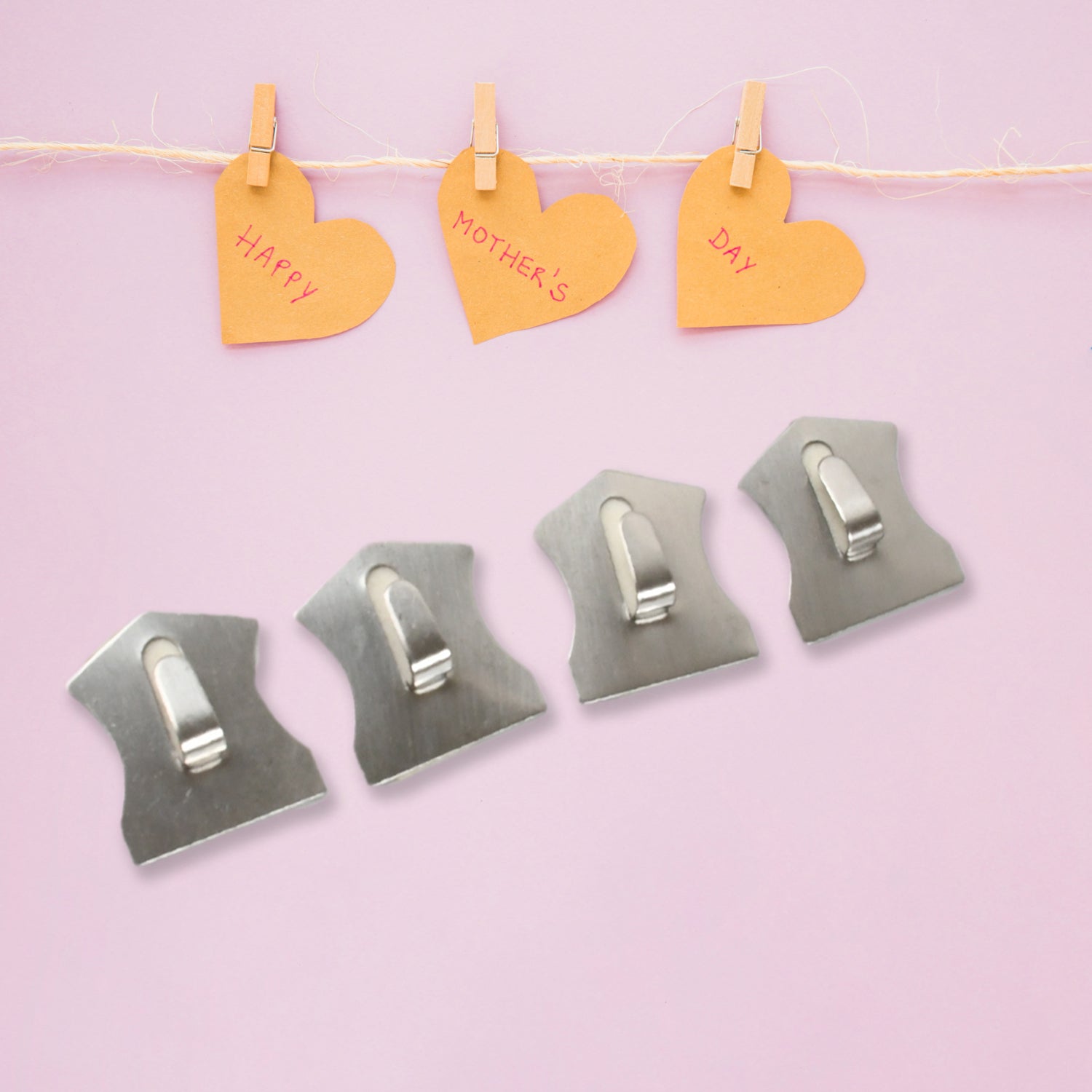 Illustration showing the easy repositioning of these versatile stainless steel hooks.