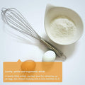 Extra strong large stainless steel whisk with ergonomic handle for kitchen use