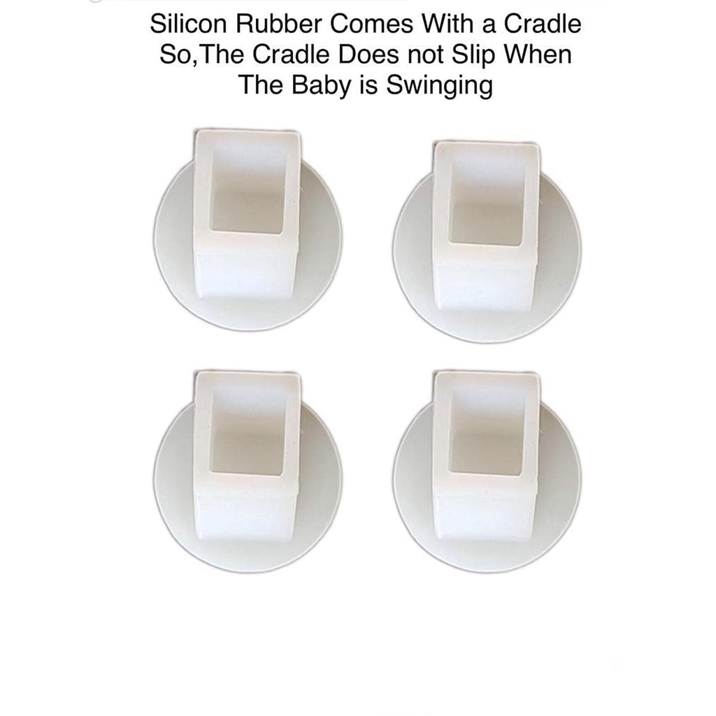 Baby cradle stand supporting a peacefully sleeping child
