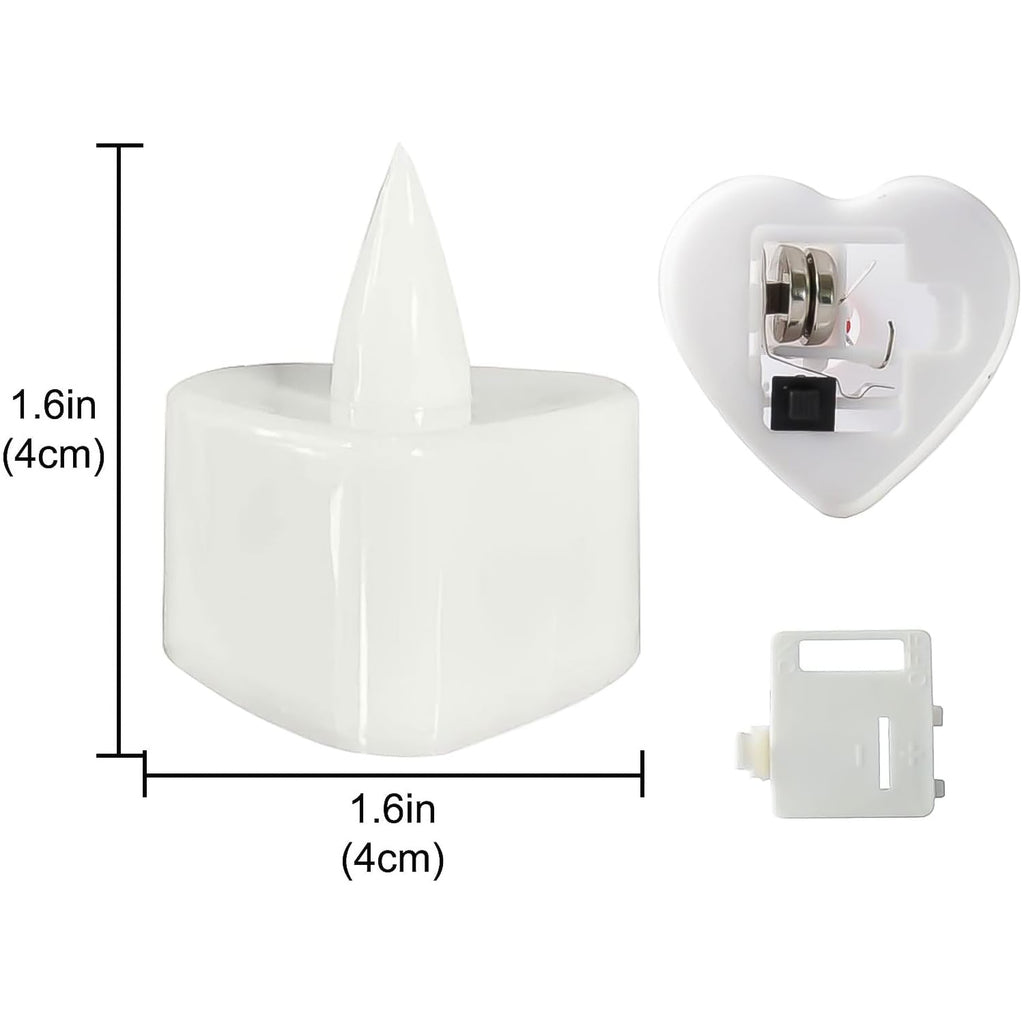 Battery-operated LED tealight candle with a simple on/off switch.
