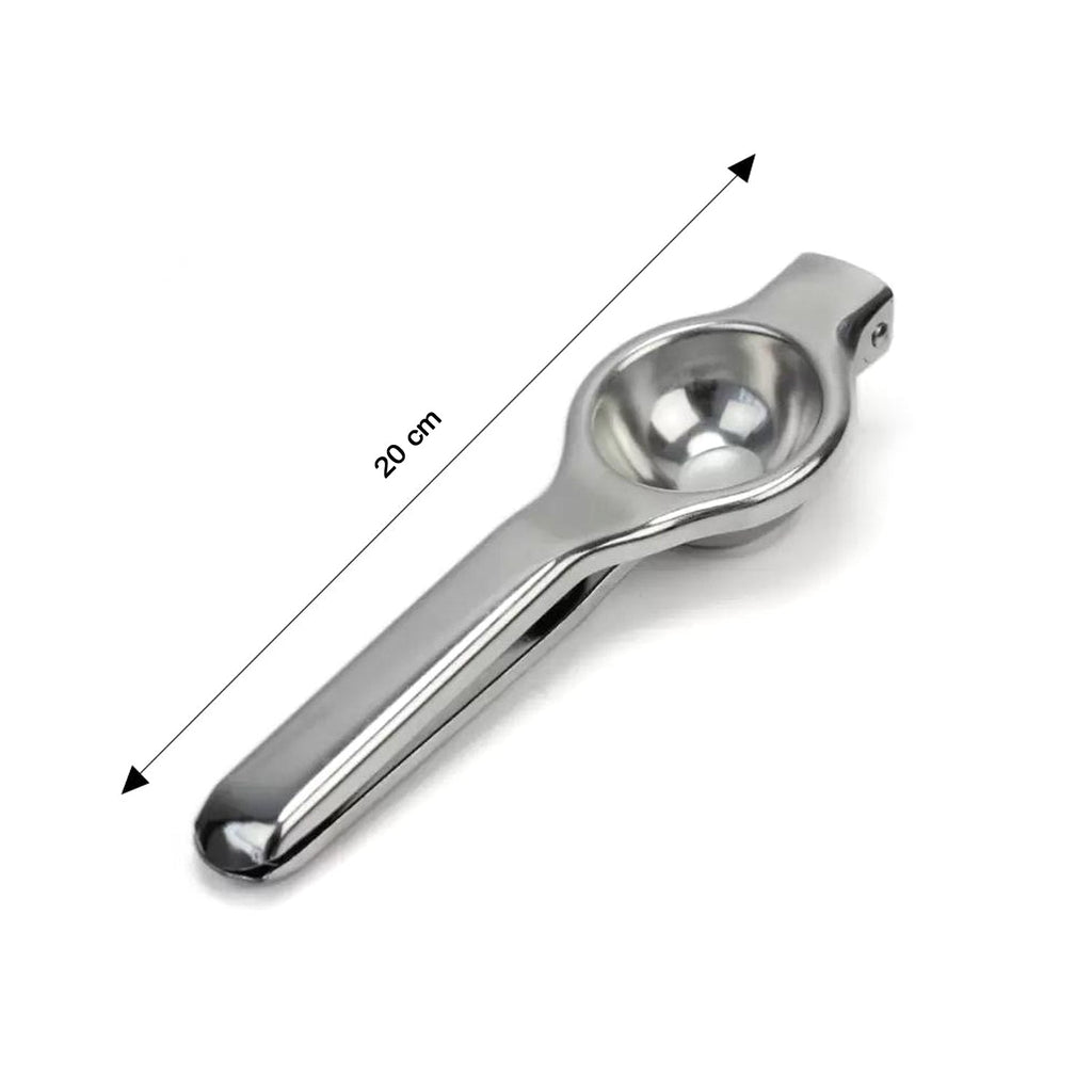Detailed shot of the Stainless Steel Lemon Squeezer's ergonomic handle and sturdy juicing mechanism.