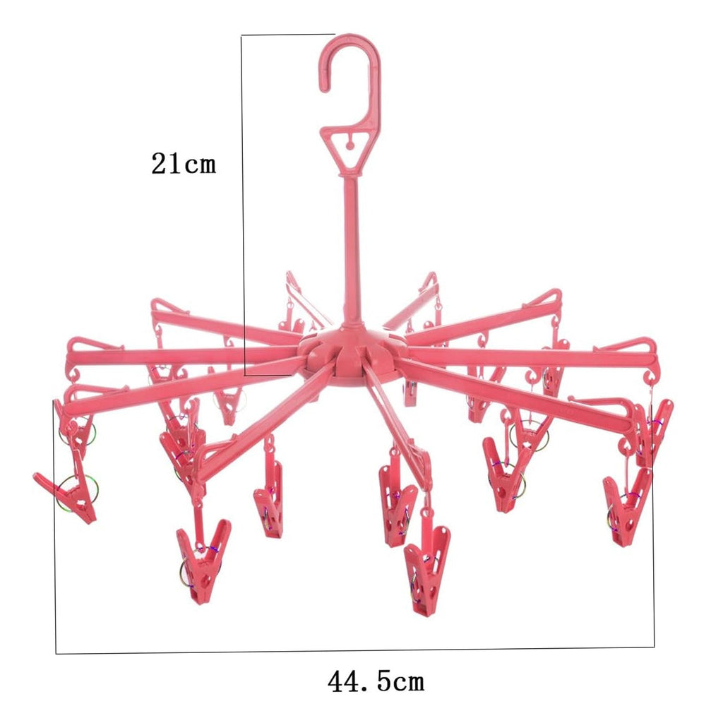 Drying rack with blue clips for underwear and bras, designed for optimal airflow.