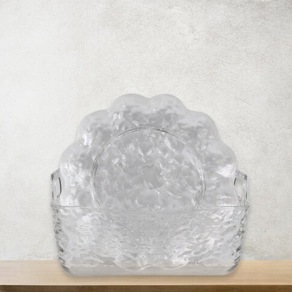 Nesting plastic bowls and serving tray, easy to store and clean