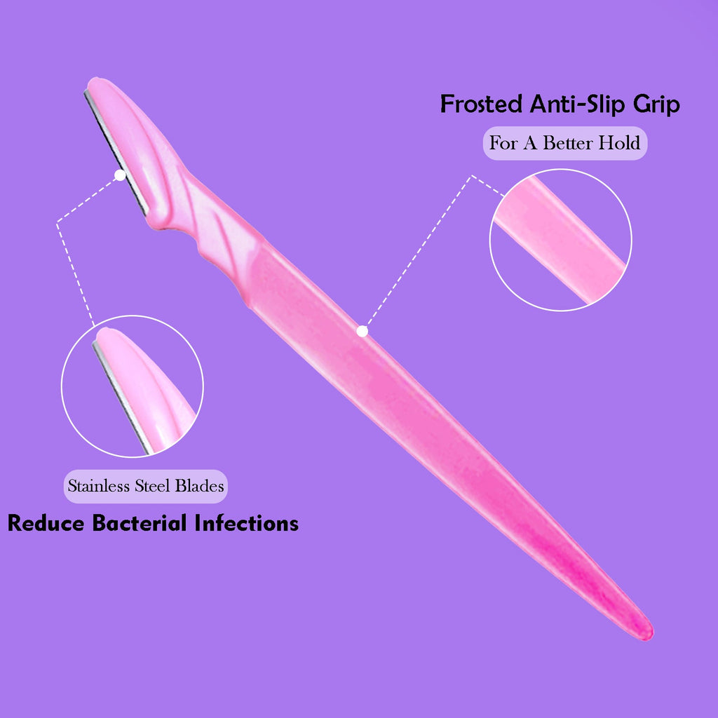 The sleek packaging of the Velvet Wellness facial hair remover razor 3-pack.