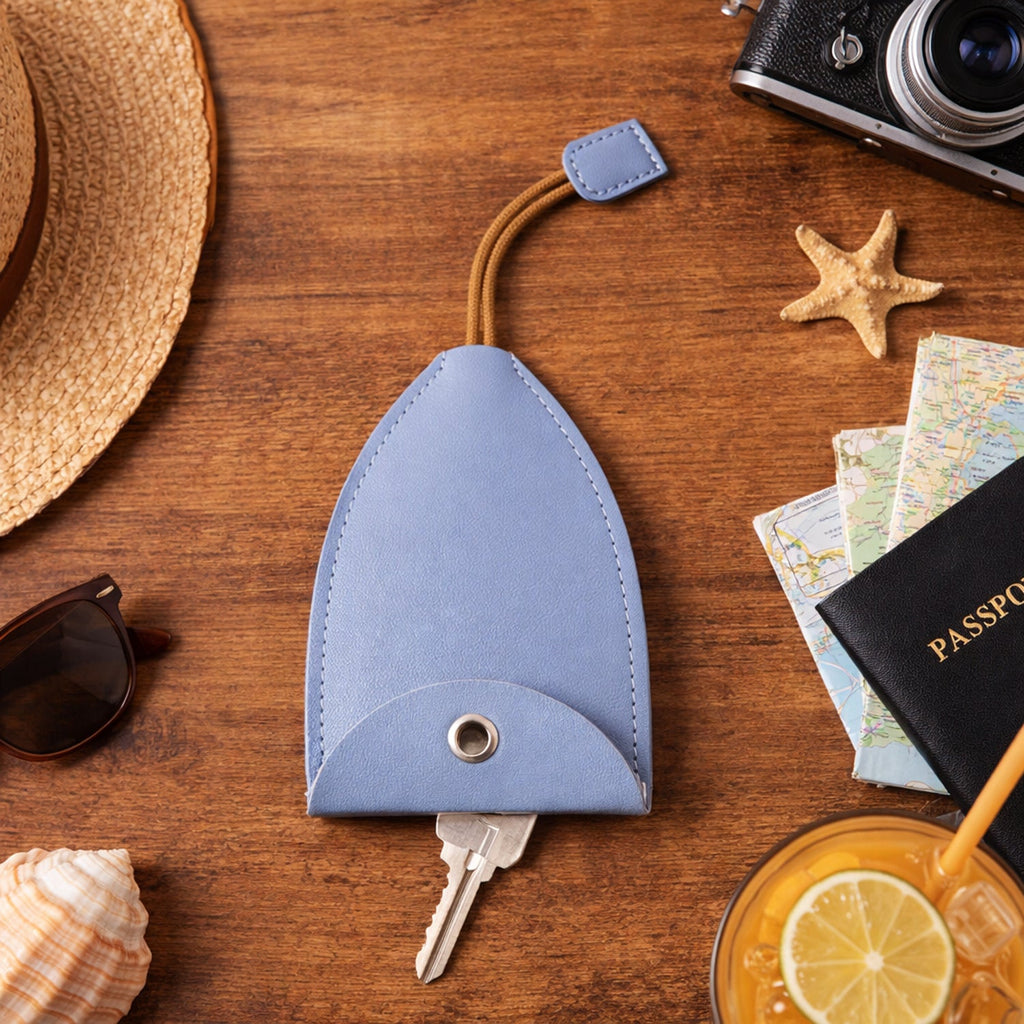 Organized keys in protective key organizer pouch with wrist strap