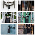 Portable fingerprint padlock with a clear view of the sensor.