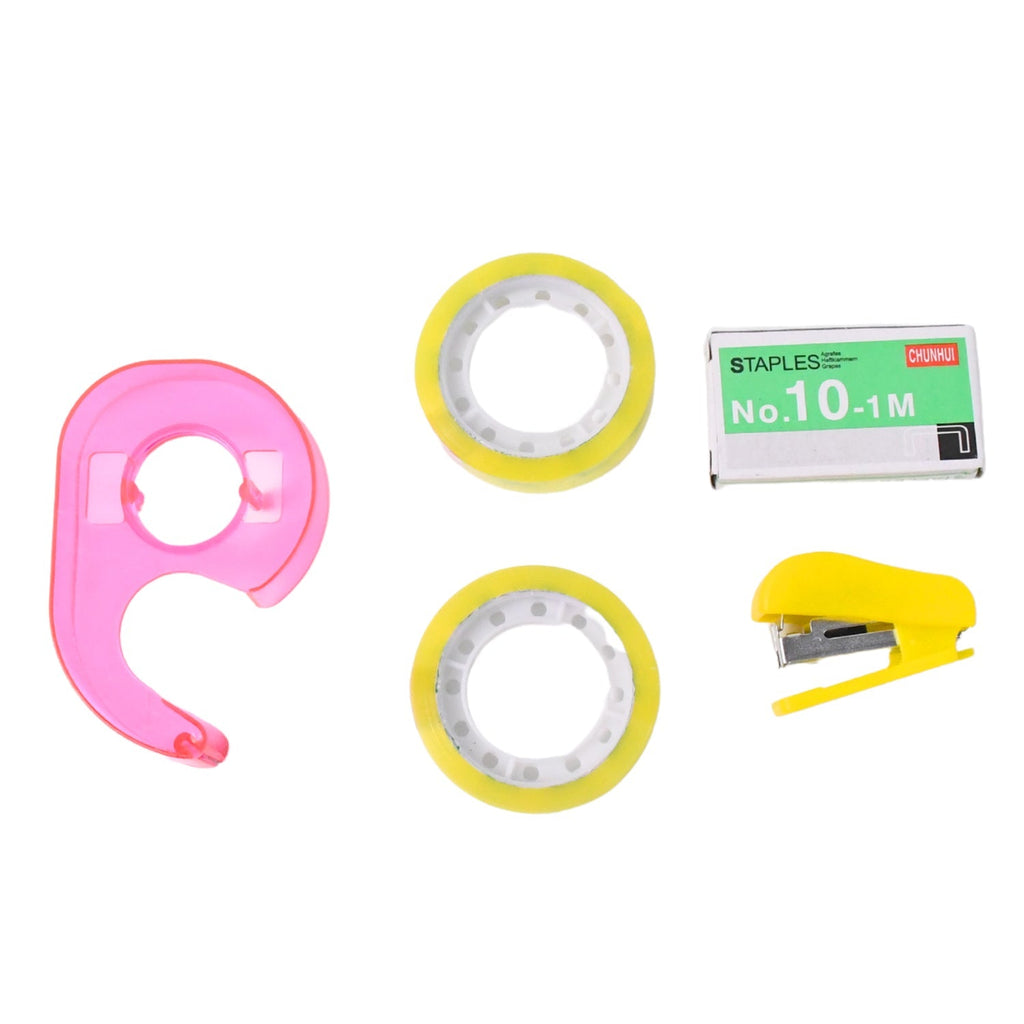 Multi grip tools for easy stapling and taping in versatile stationery kit