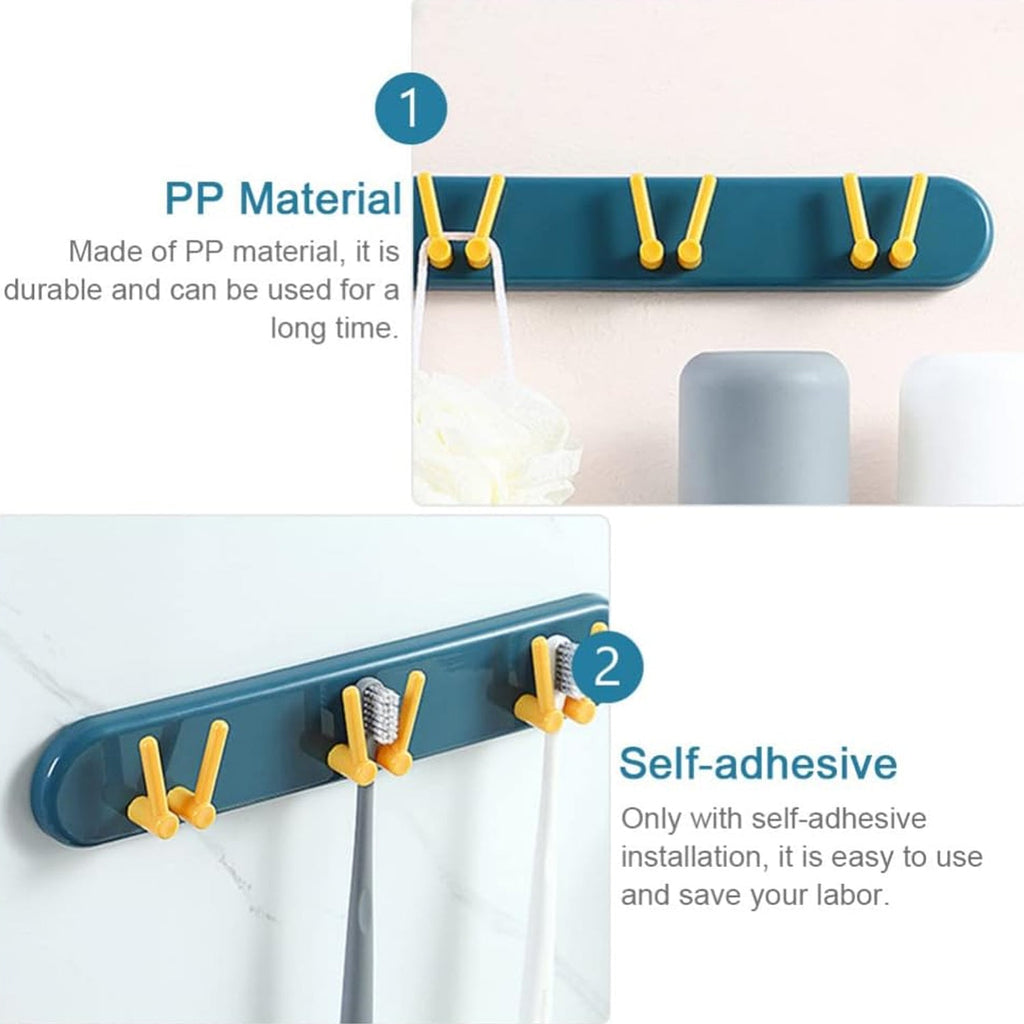 Sleek plastic organizer for toothbrushes and accessories, designed for wall mounting.