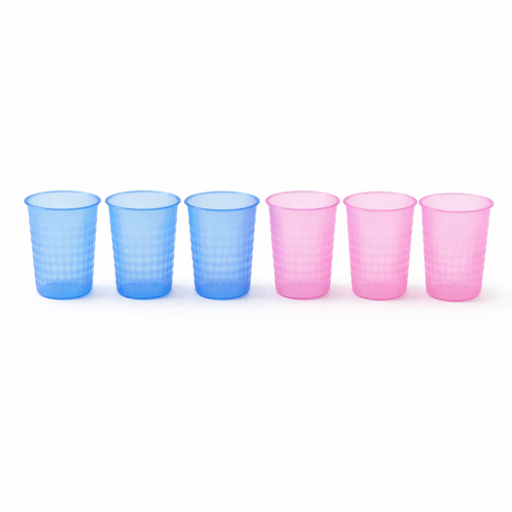 Close-up of durable plastic beverage glasses
