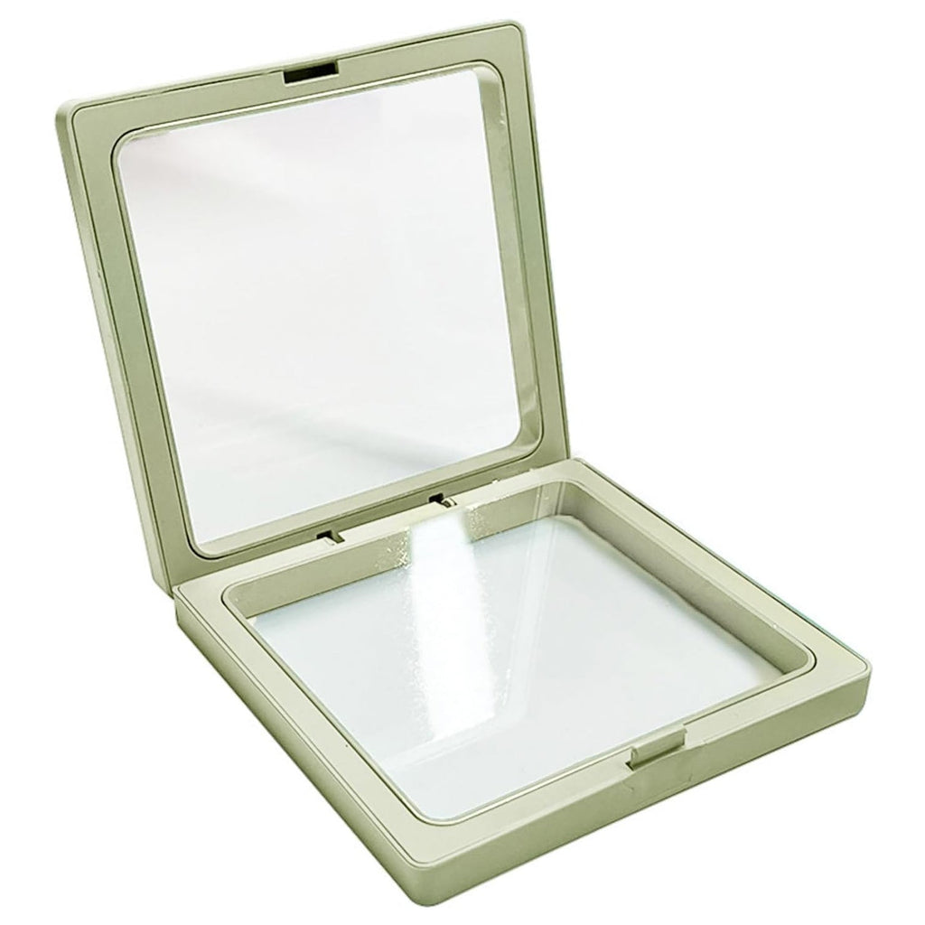 Stack of multiple Floating Jewelry Display Boxes, showing storage potential.