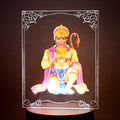 3D Lord Hanuman Frame illuminated with soft white LED light showing unique design
