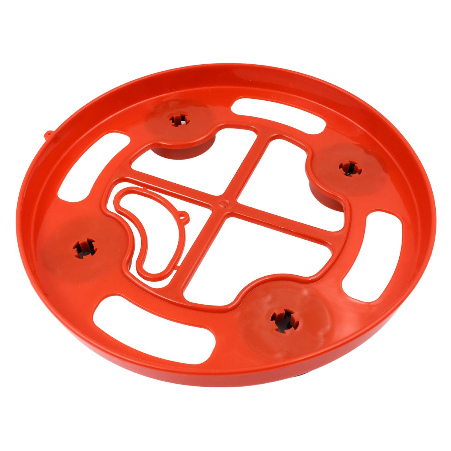 Chrome-plated stainless steel detail on gas cylinder trolley frame