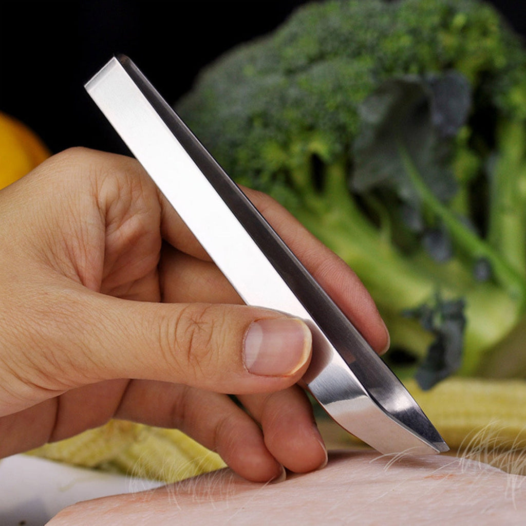 Compact and lightweight stainless steel fish bone tweezer tool