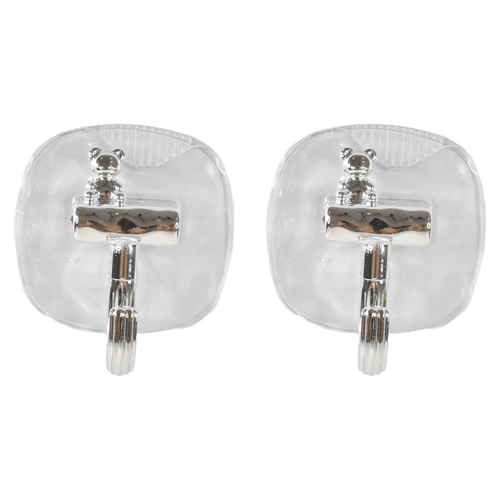 Plastic self adhesive wall hook with secure grip on smooth surface