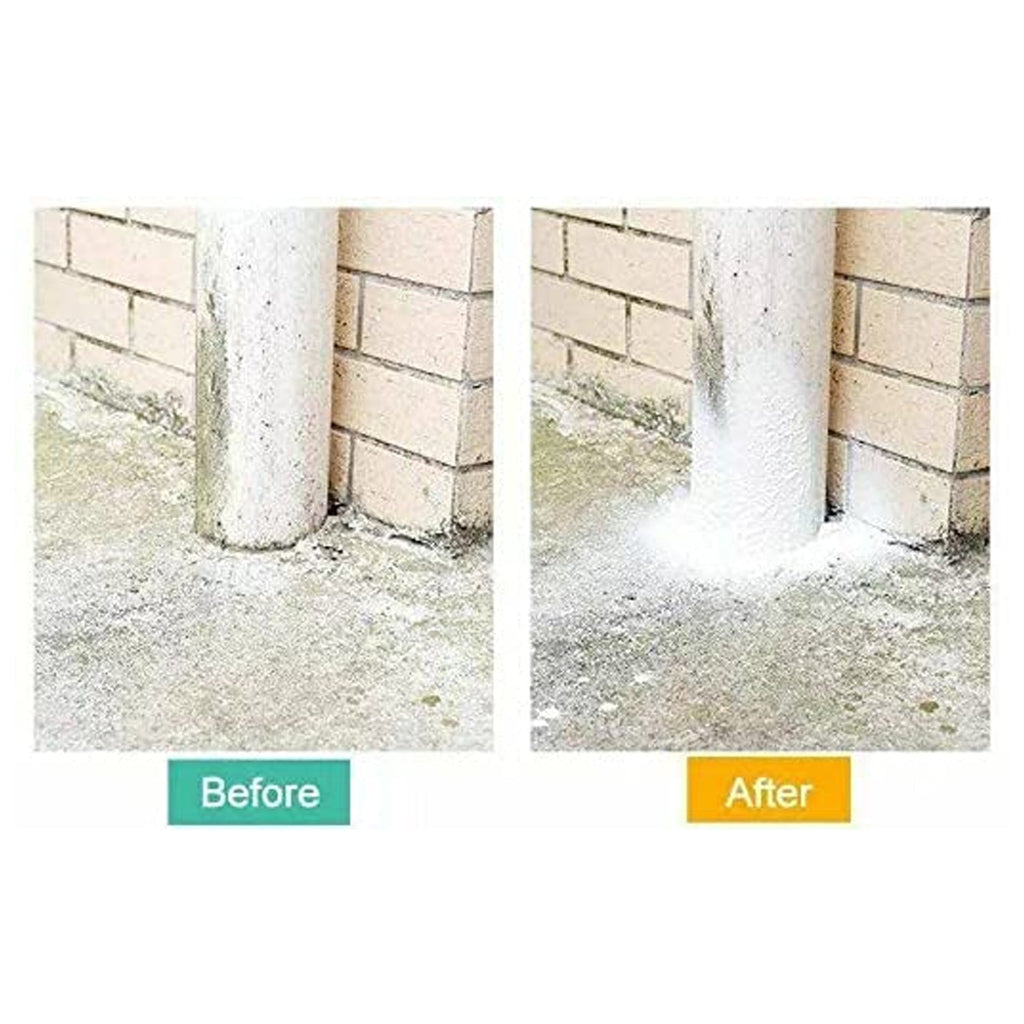 Versatile leak filler spray shown for both indoor and outdoor applications.