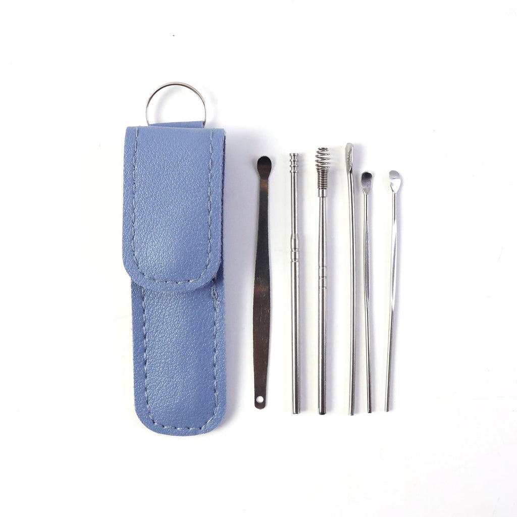 Set of ear picks in stainless steel for effective ear cleaning