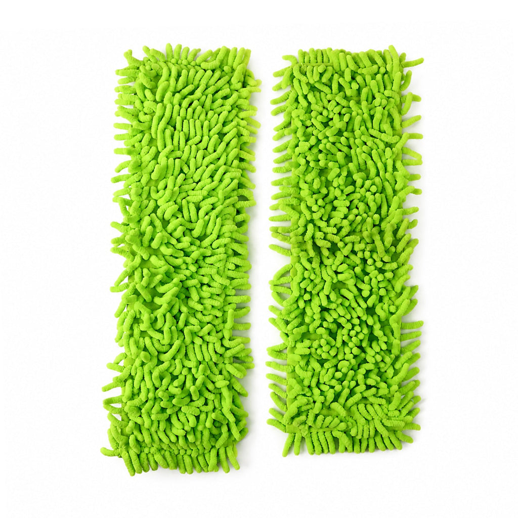 Detachable microfiber mop head for easy washing and replacement.