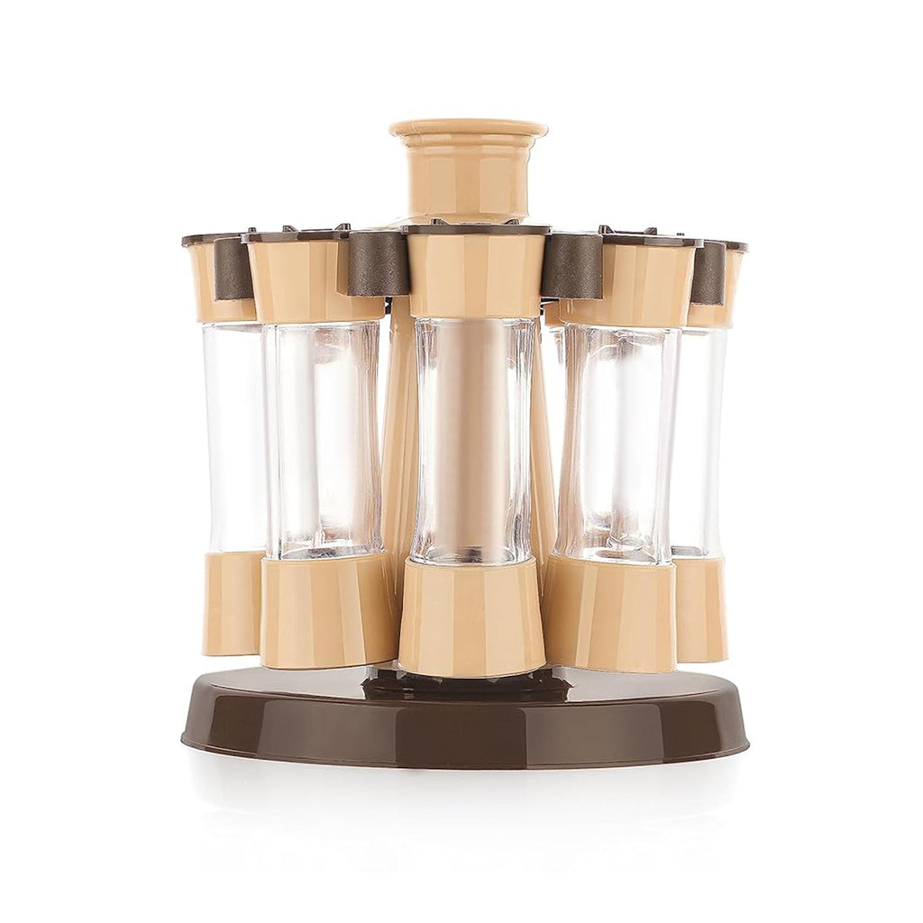 Side profile of the revolving spice tower organizer, showcasing its sleek look.