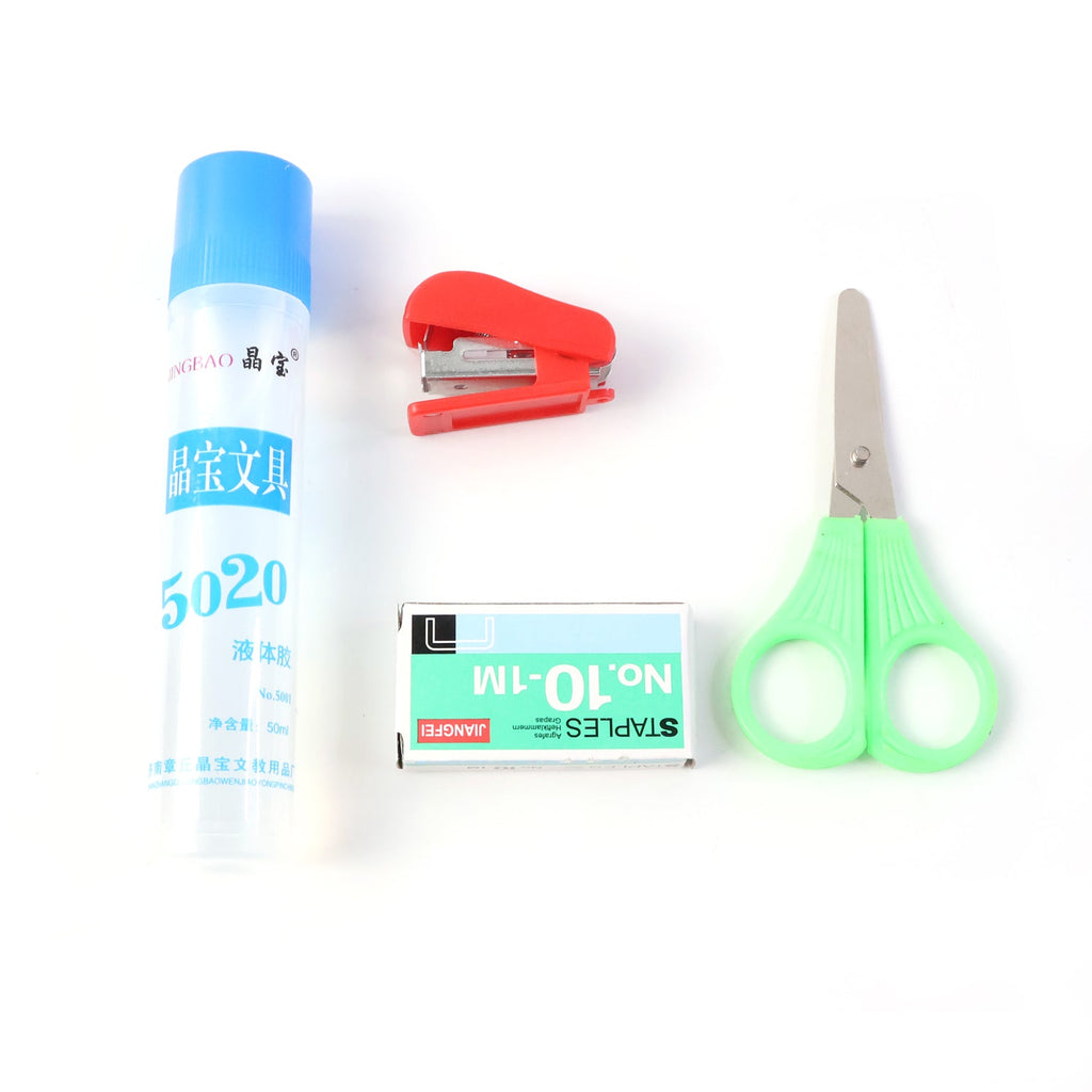 Kids art tool kit with safety scissors and glue perfect for DIY crafts at home