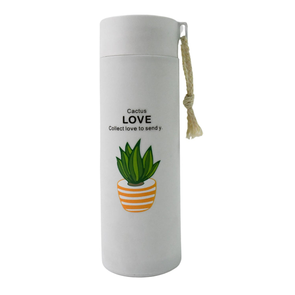 The FitFuzion leakproof glass water bottle with bamboo lid, showcasing its sleek profile and ergonomic design.