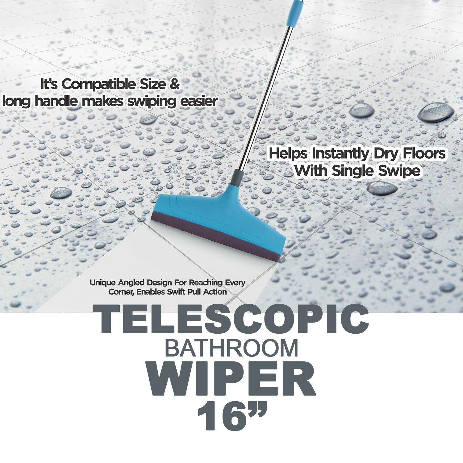 Compact design of the adjustable floor wiper for convenient storage.