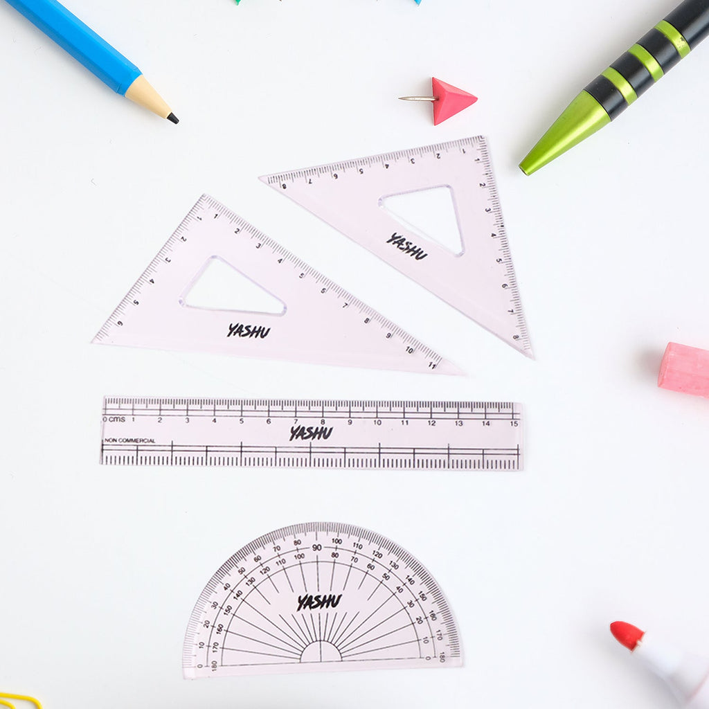 Precision compass and geometry tools included in the complete set