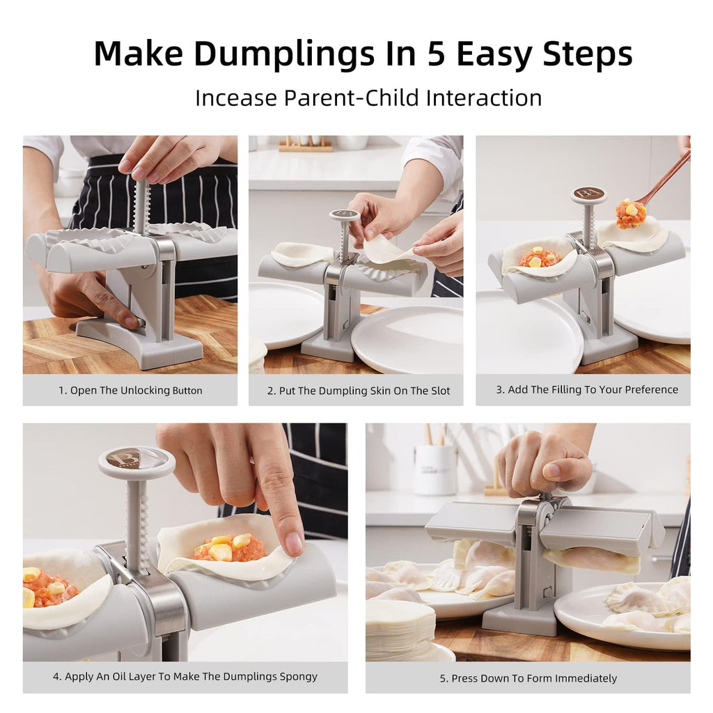 Diagram illustrating the dimensions of the dumpling maker mold.