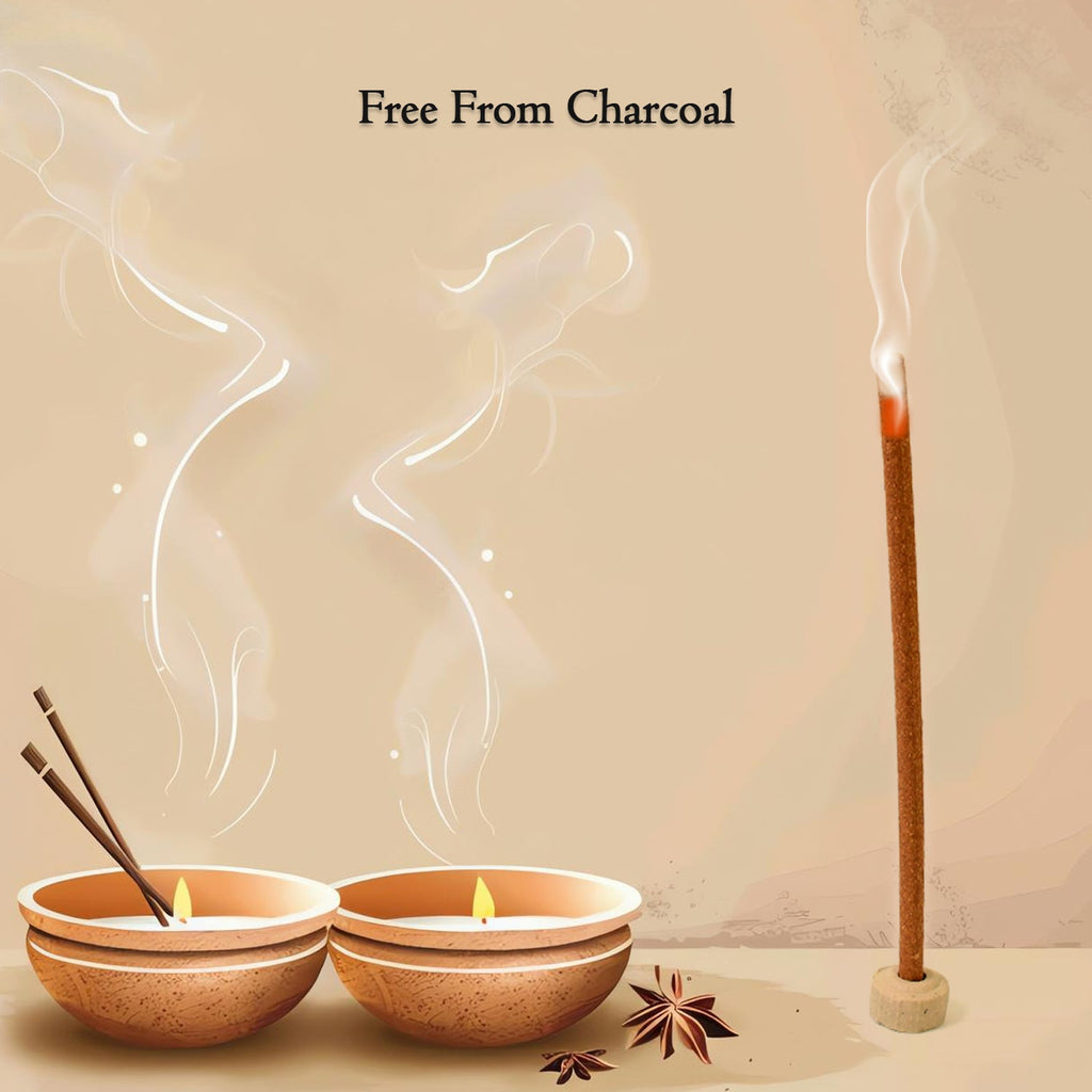 Close-up of Bela Ke Phool agarbatti sticks, highlighting their handcrafted texture.