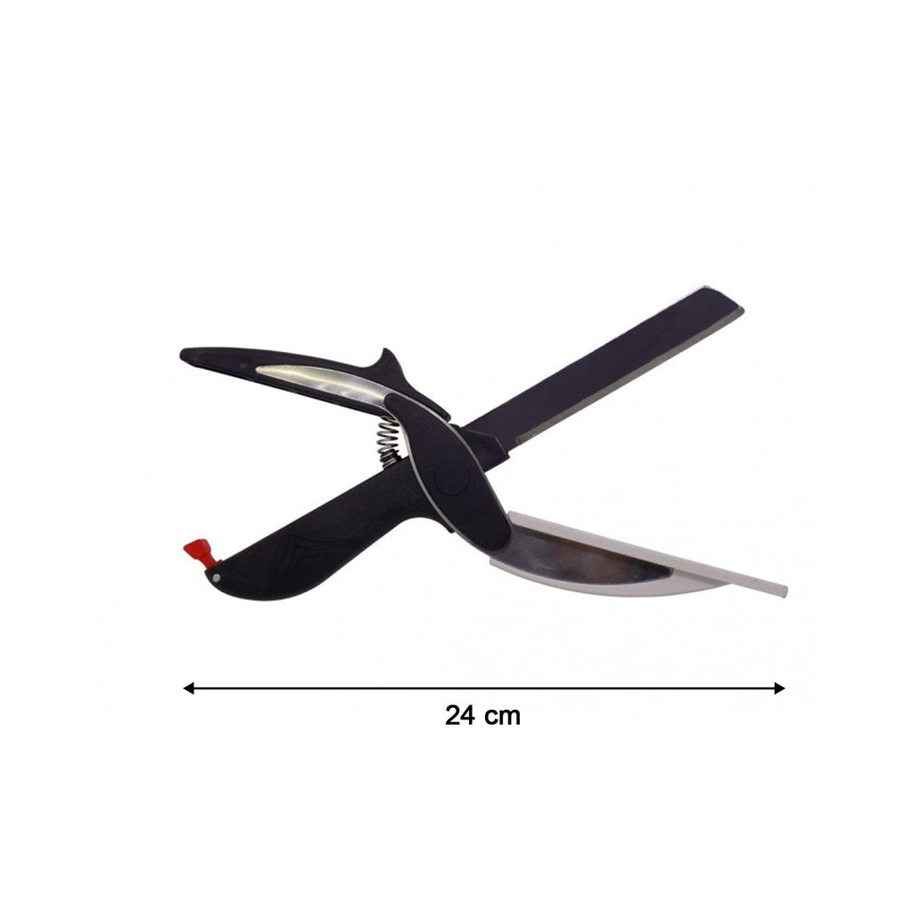 Ergonomic design of the Quickslice multi-function food chopper.