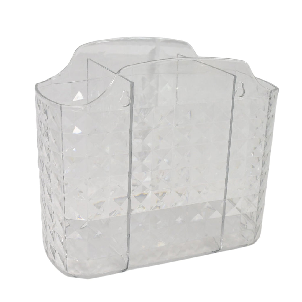 Transparent crystal-textured multipurpose organizer holder for decluttering