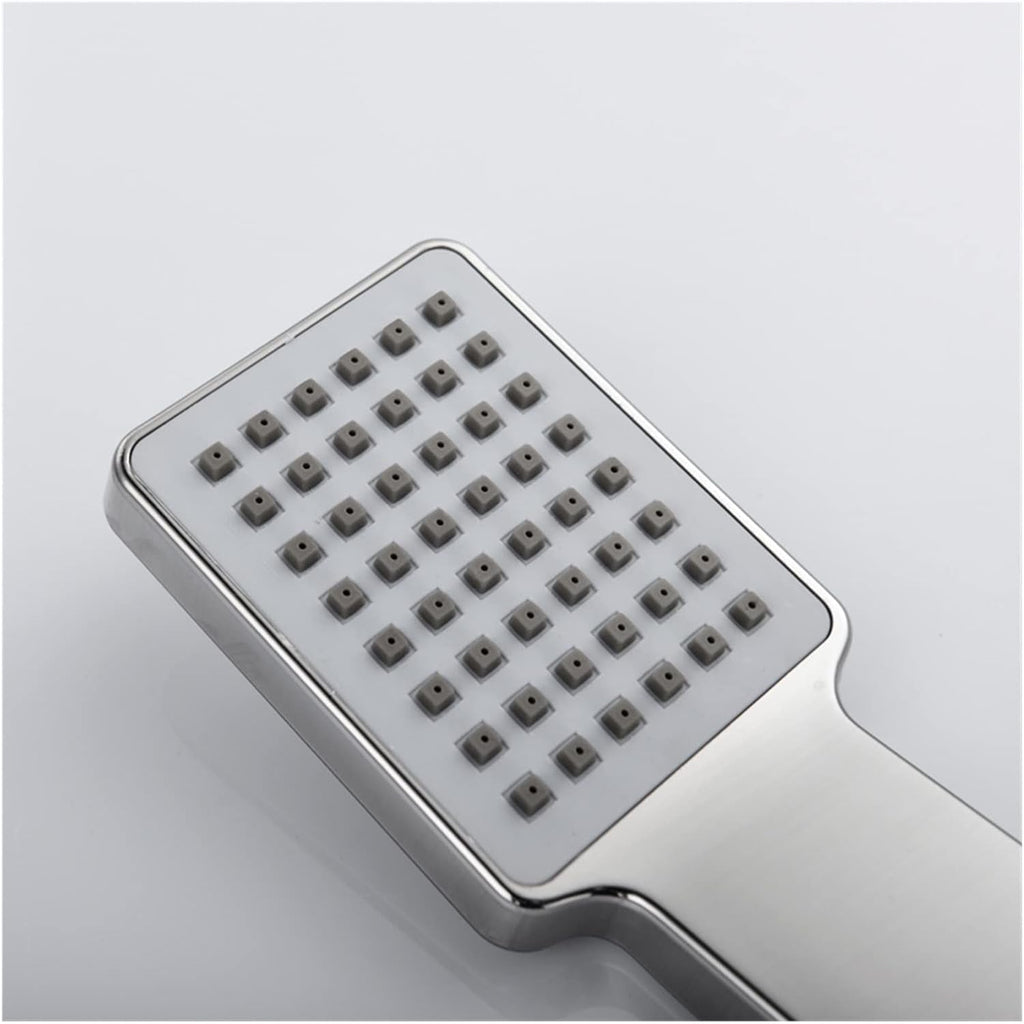 Side view of the durable plastic high pressure shower head.