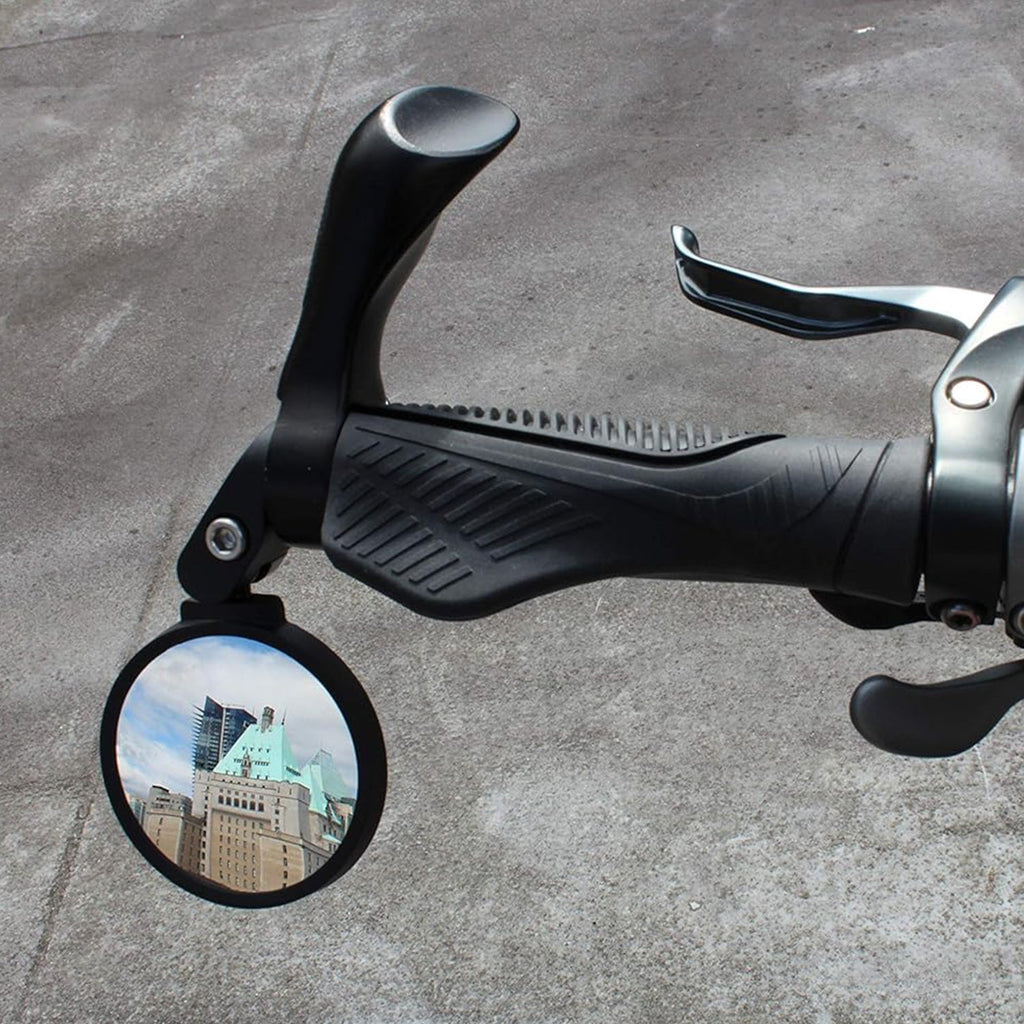 Bar End Bike Mirror package contents, including the mirror and a 5mm hex key for easy installation.