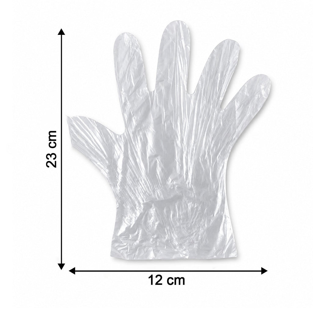 Packaging of disposable plastic gloves for hygienic tasks