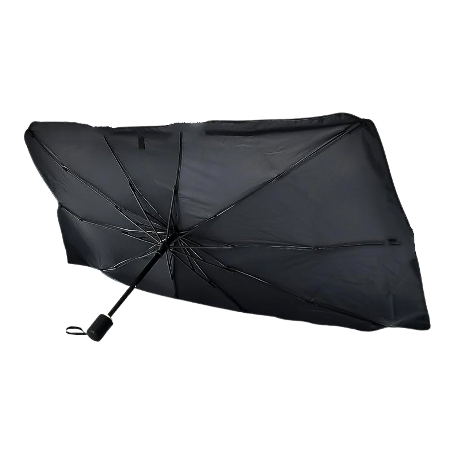 Side view of the Car Windshield Sun Shade, showcasing its effective coverage.