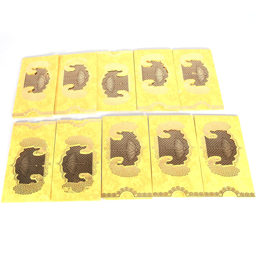 Hand holding a vibrant Shagun Envelope, ready for gifting at an auspicious occasion.