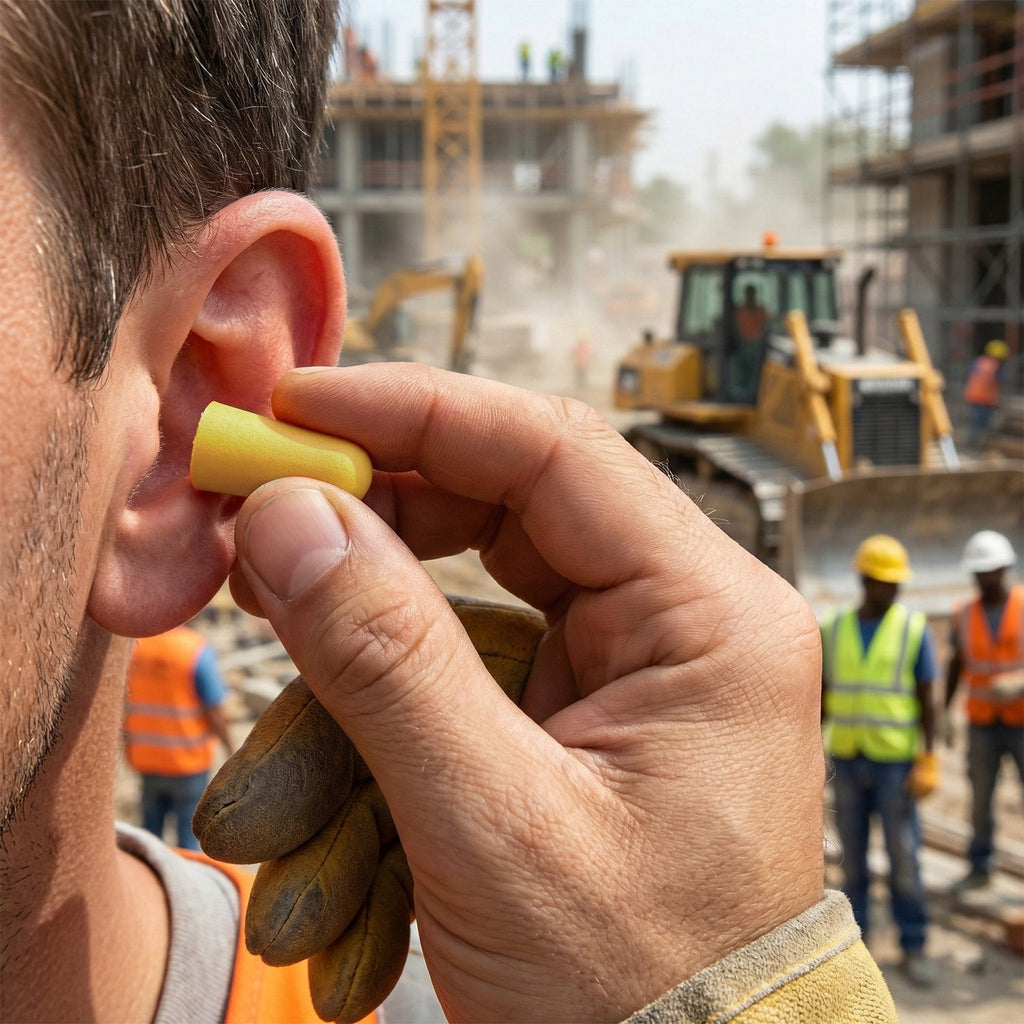Individual foam ear plug highlighting soft and comfortable design