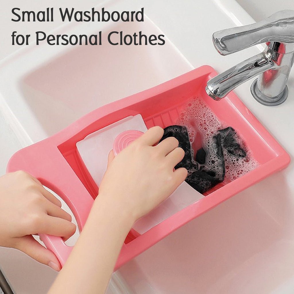 Durable mini washboard designed for everyday sock laundry.