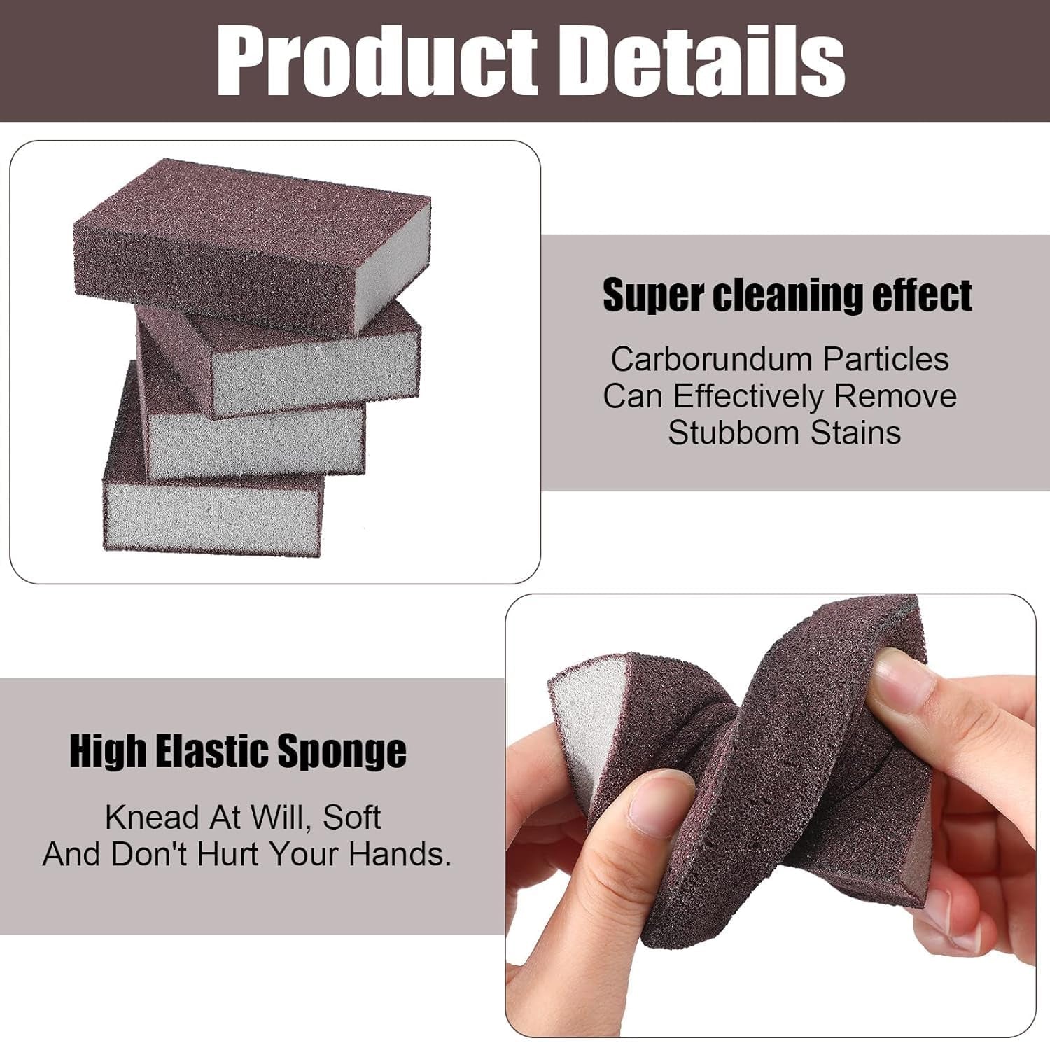 Durable kitchen cleaning sponge with abrasive scrub surface