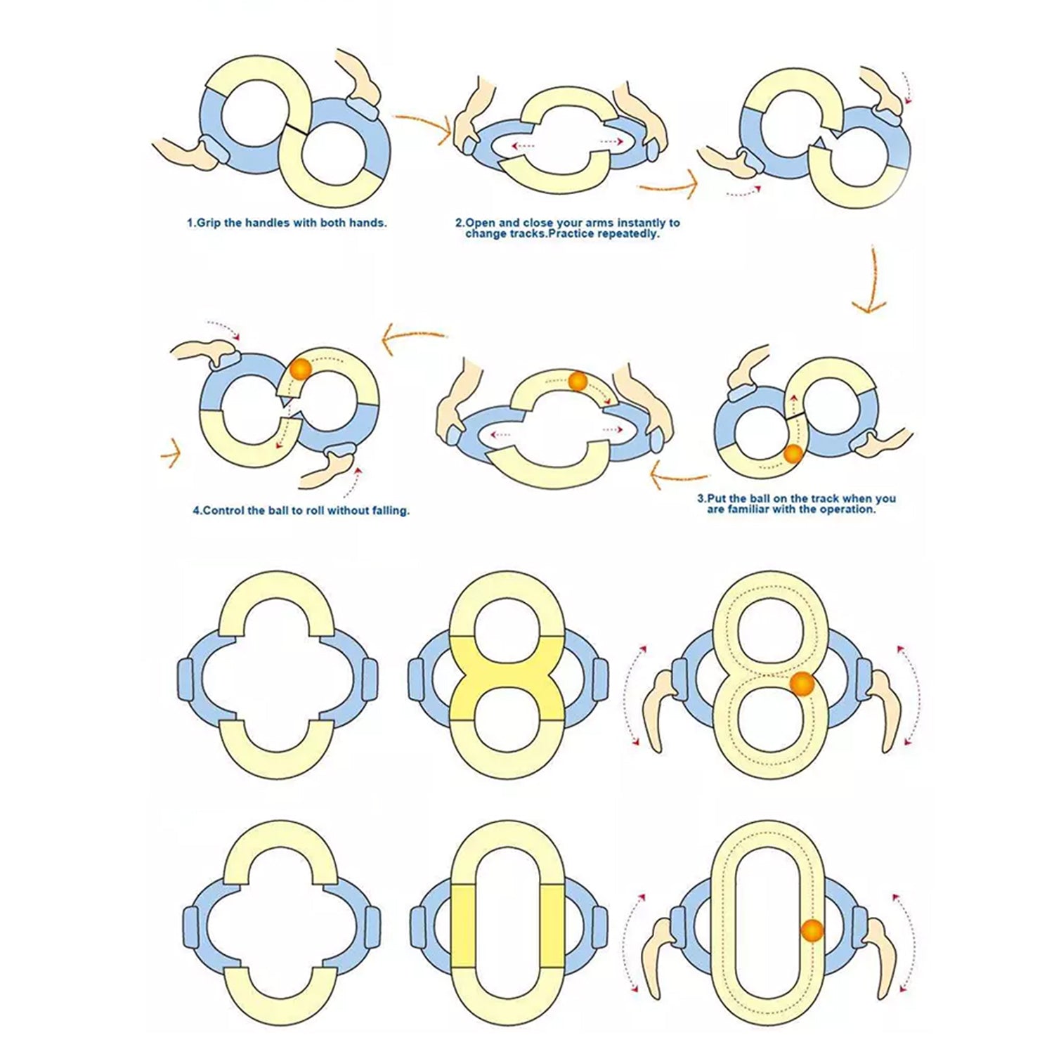 Various configurations possible with the creative building toy set for kids.