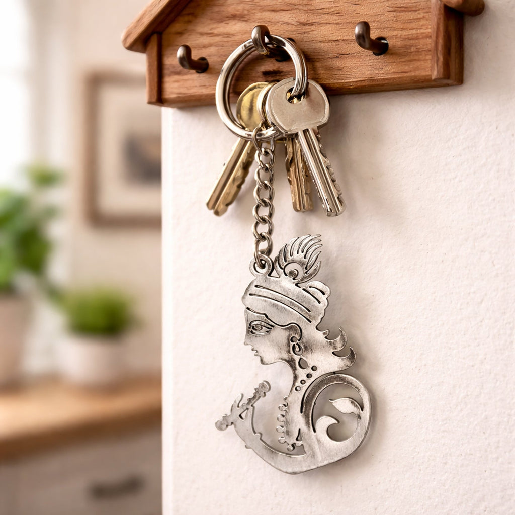 Religious Krishna keychain accessory for devotion