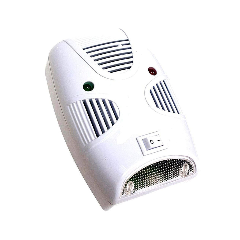 Versatile pest repeller targeting mosquitoes, rats, and cockroaches.