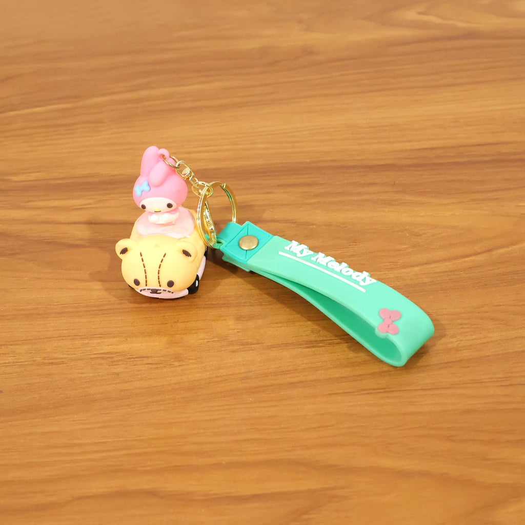 Playful cartoon charm key holder designed for kids and students