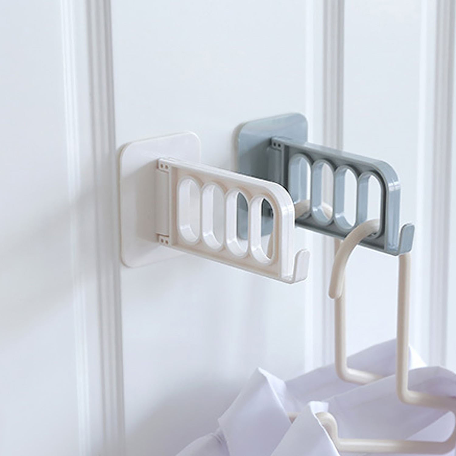 Clean design single door hook for various uses in bathroom or kitchen.