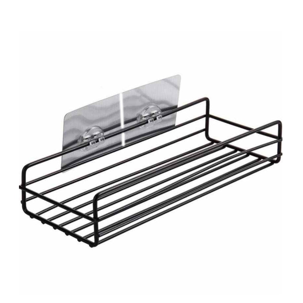 Wall mount bathroom shelf showcasing its drainage design.