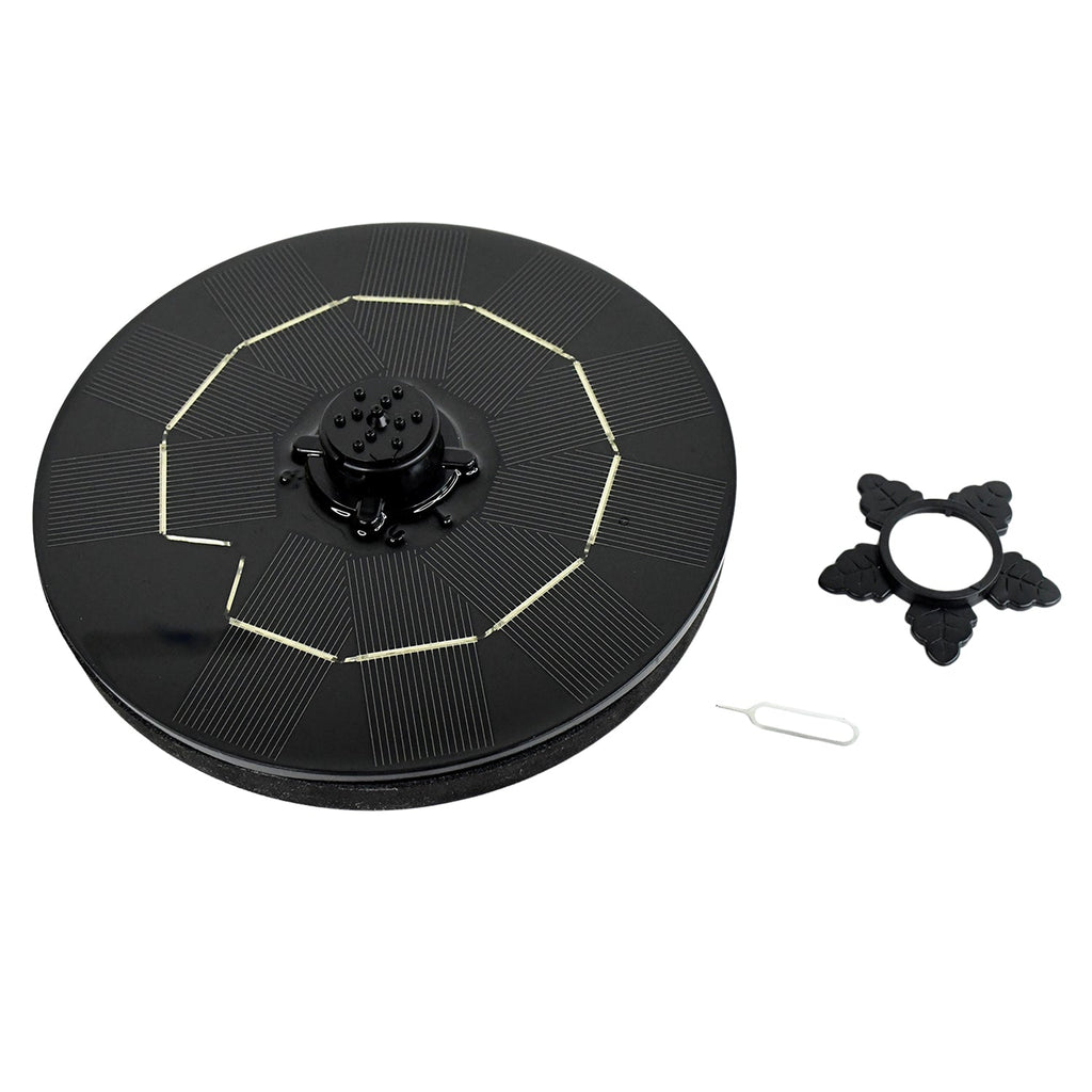 Aqua petal solar decor fountain floating stylishly in garden pond