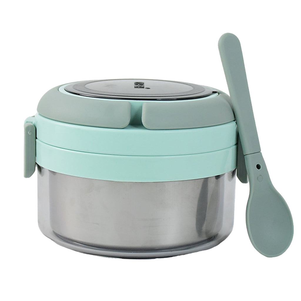 Ganesh 400ml Tiara stainless steel lunch box with folding spoon