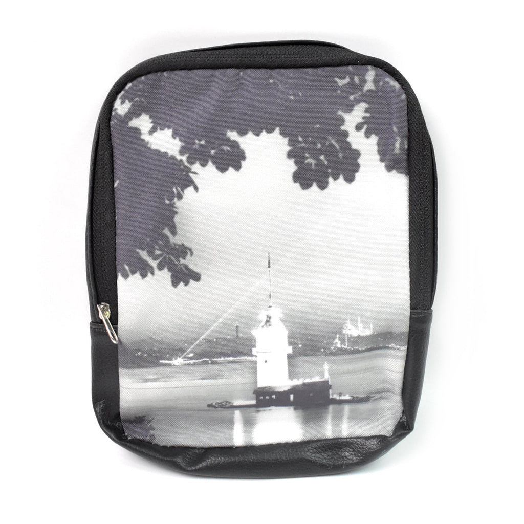 Glimmerly multi-use organizer, ideal as a travel period kit bag, held in hand.