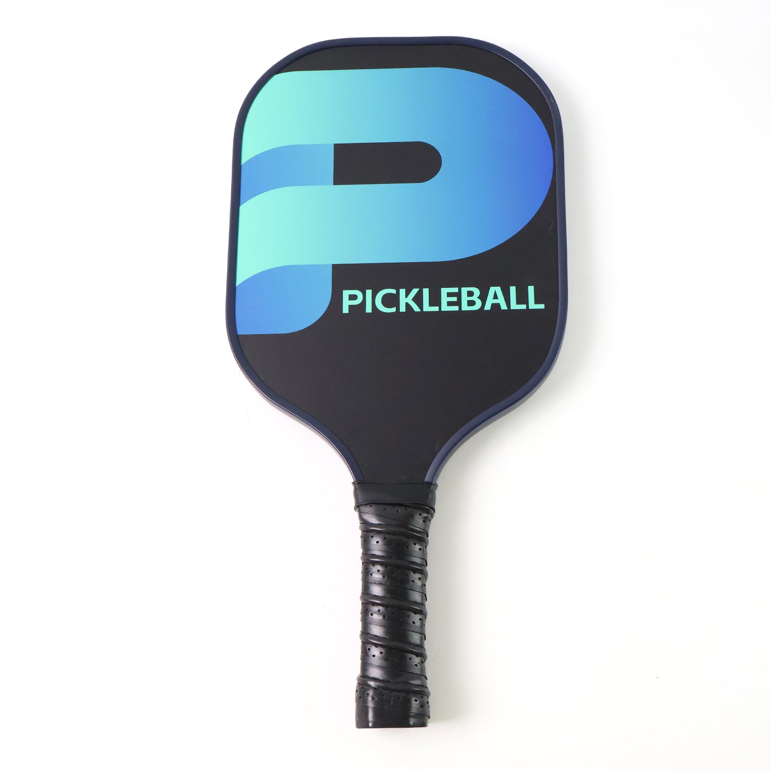 Fiberglass pickleball paddle with anti-slip cushioned grip and cover